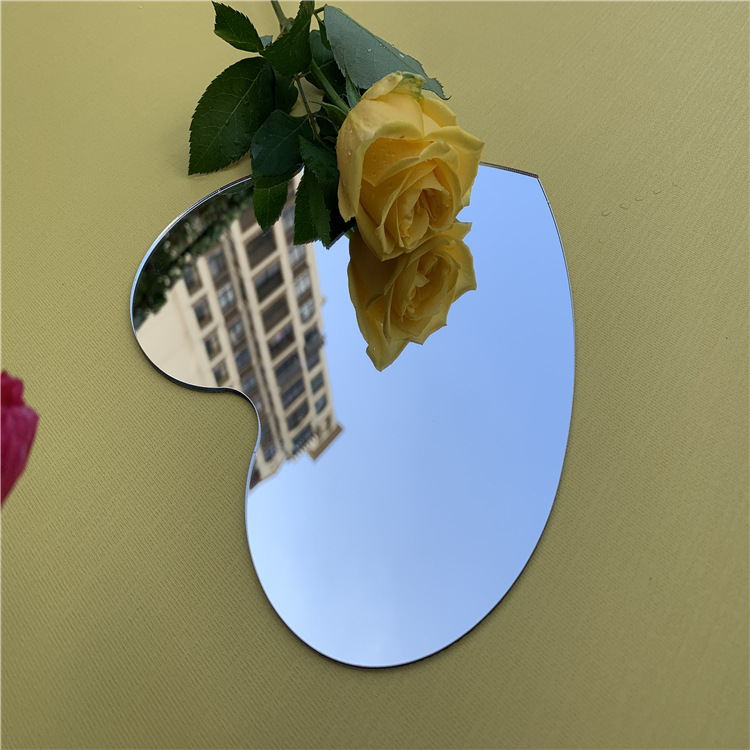 亚克力心形镜片 爱心亚克力镜子 亚克力单面镜背胶镜  塑料装饰镜