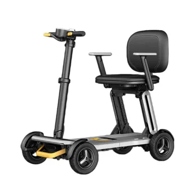 Cross-Border Ultra-Light Smart Electric Scooter That Can Be Used on Airplanes, Foldable Electric Vehicle, Electric Tricycle, Mobility Scooter for the Elderly (Qatlanan elektrik velosipedlər) - gray-chinese-version