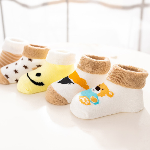 Baby socks for wholesale, autumn and winter, thick crew socks for 6-9 months, 0-1-3 years old, unisex children's baby newborn cotton socks