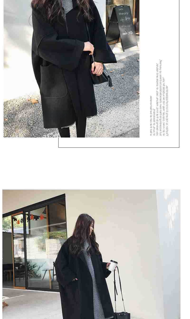 2021 Neue Herbst- und Winterjacke für Damen aus Wollstoff, Studentin im koreanischen Stil, mittellang, große Größe, lockerer Umhang, Hepburn-Mode_voghion.com