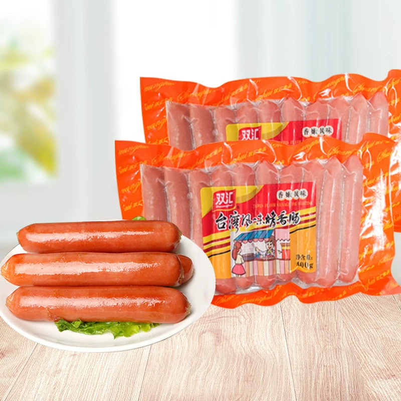 Колбаса на гриле Shuanghui Колбаса на гриле в тайваньском стиле, чистое аутентичное хрустящее мясо, аутентичная колбаса с черным перцем, колбаса для хот-догов с вулканическим камнем, большая колбаса