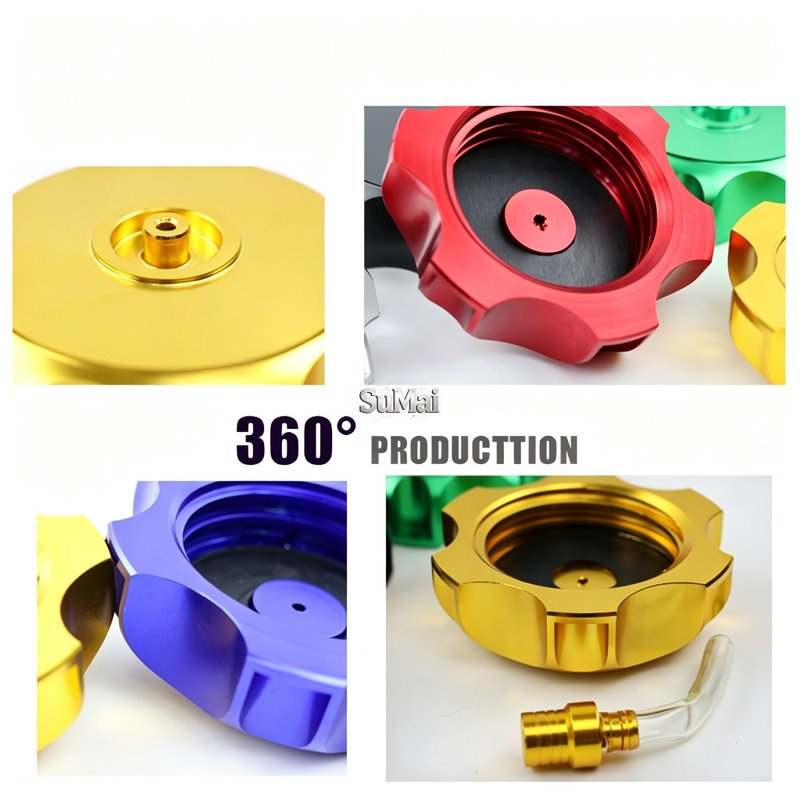 Motorcycle Modified Aluminum Alloy Hexagonal Fuel Tank Cap Apollo Little Flying Eagle Yue 50 70Cc 90Cc 110Cc