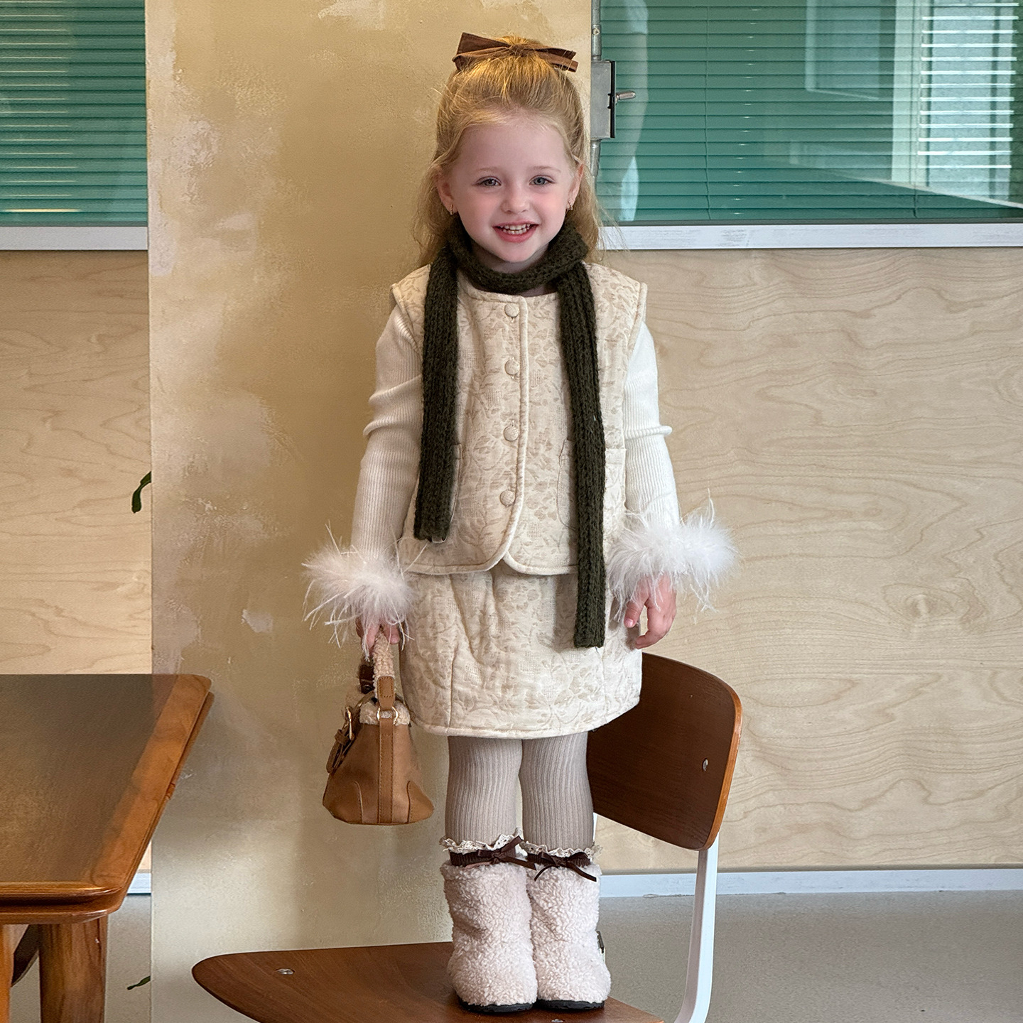 Floral cotton suit (thickened with cotton)