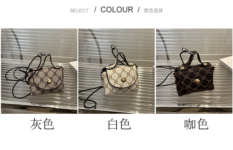 Mini leopard print cute single-shoulder bag ostrich print 2025 new style single-shoulder bag details Picture