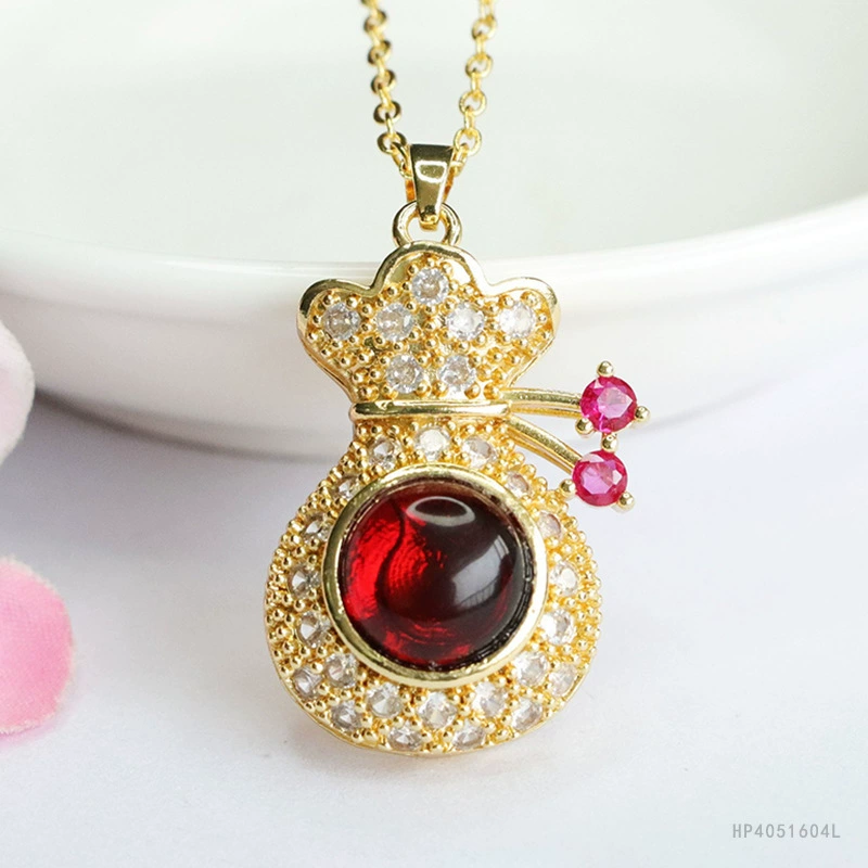 Yiyu натуральный янтарь подвеска кровавая сумка денежное ожерелье древняя ювелирная фабрика оптовая продажа волос HP4051604L