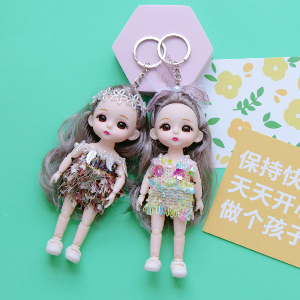 Fashion 17cm Confused Barbie Doll Princess Set for Girls Chinese Valentine's Day Gift Doll Pendant