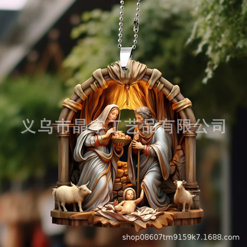 Трансграничный новогодний подарок акриловые украшения подвески