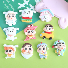 漫画しんちゃんdiyかわいいクリームゴム携帯ケース樹脂付属品ヘアピンコード装飾冷蔵庫シール材