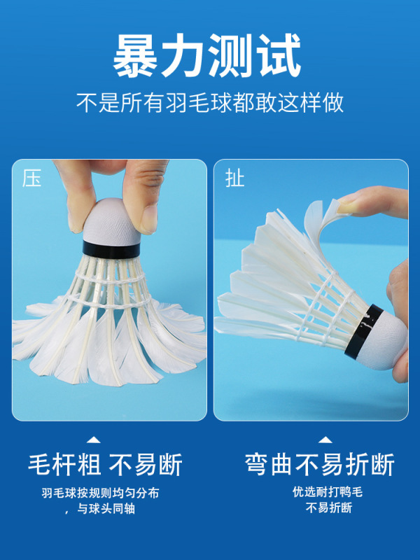 PEAK/匹克羽毛球正品旗舰店训练耐打专业不易打烂硬球头6只12只装|undefined