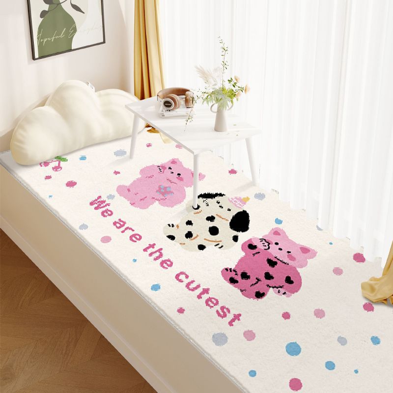 Simple y tranquilo, alfombra antideslizante de la mesa de té de la sala de estar, alfombra de cachemir, al lado de la cama del dormitorio, ventana flotante del balcón.