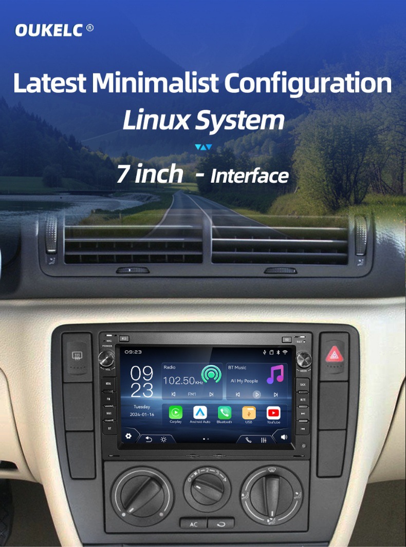 7inch Suitable for Volkswagen Passat B5 Car Central Control Large Screen Navigation Carplay Audio and Video Player All-In-One Machine