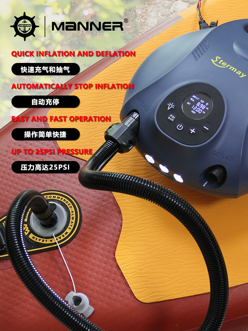 SUP paddle board electric air pump battery clip power supply high-pressure electric air pump inflate boat kayak 25 PSI