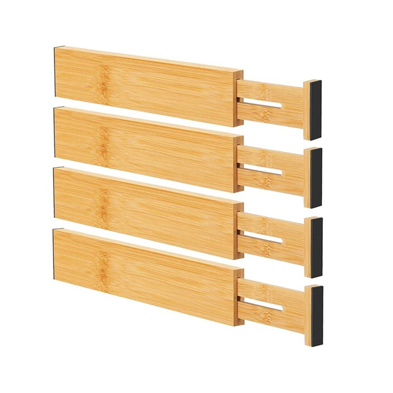 Drawer Partition Bamboo Telescopic Partition Segment Bedroom Items Kitchen Tableware Broken Grids Pull-Out Board Drop Shipping