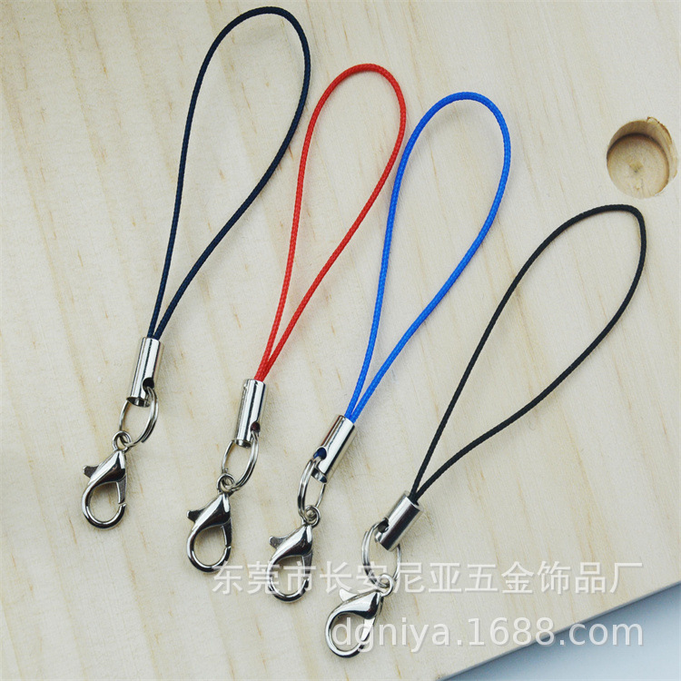 Venta al por mayor de fábrica hebilla de langosta cuerda de teléfono móvil Cordón de juguete Cordón de joyería Cordón de teléfono móvil cuerda de aleación accesorios cordón
