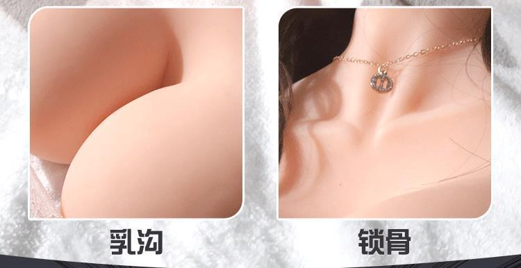 Half-Body Breast Masturbator Cup with TPE Inverted Mold, Manual Use, Flesh Tone — detail image 7