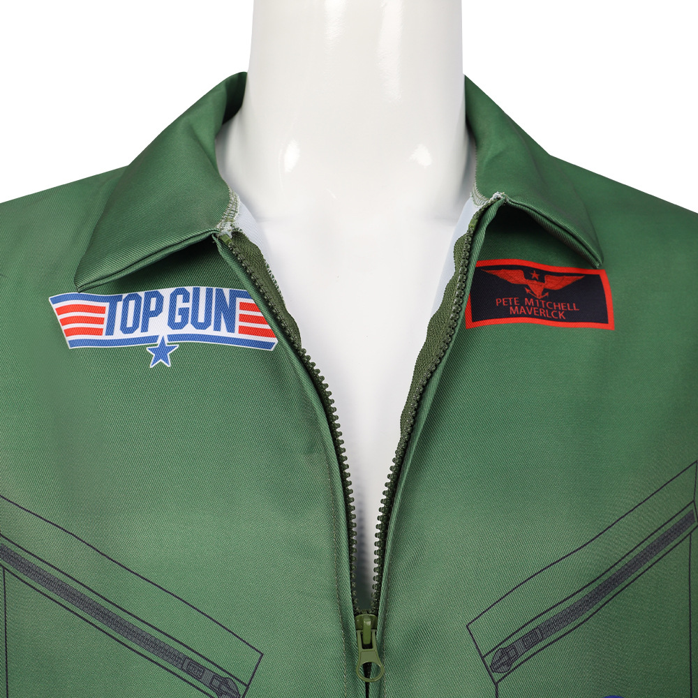 Disfraces de Halloween verde militar Top Gun cos ropa mono para adultos y niños ropa para el escenario ropa transfronteriza al por mayor
