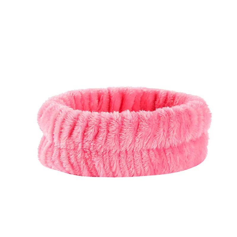 Transfronterizo nueva felpa color sólido banda de pelo lavado de cara correa de muñeca deportes pulsera banda de pelo impermeable Lavado de Manos pulsera para mujeres