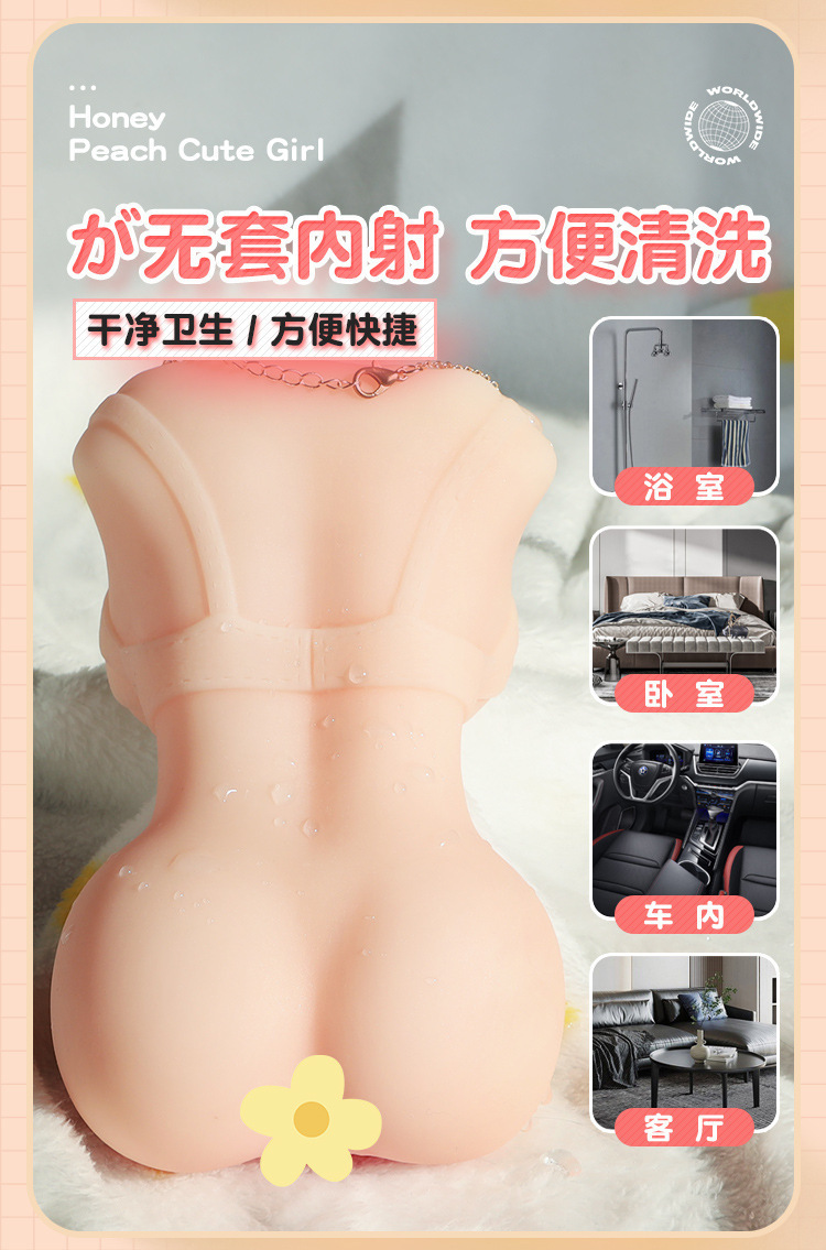 Jiuai Inverted Mold Half-Body Masturbation Device in TPE, Manual, Skin Tone — detail image 13