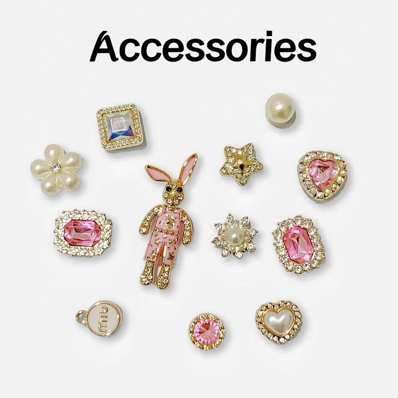 Crocs Accessories Women's Decorative DIY Shoe Buckles Zhibixing Shoe Flower Shoe Accessories Set Buckle Popular High-End Shoe Flower