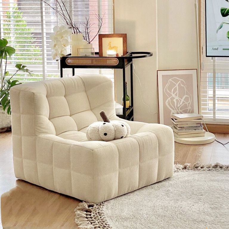 Lazy Sofa Can Lie down and Sleep, Living Room Balcony Bedroom Tatami Caterpillar Single Leisure Single Small Sofa Chair