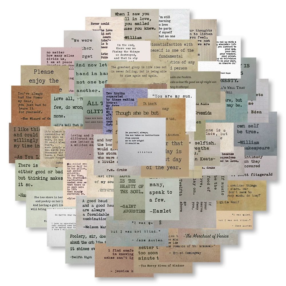 60 Ретро текст известные слова мотивационные наклейки DIY багажа Скейтборд холодильник ноутбук стикер