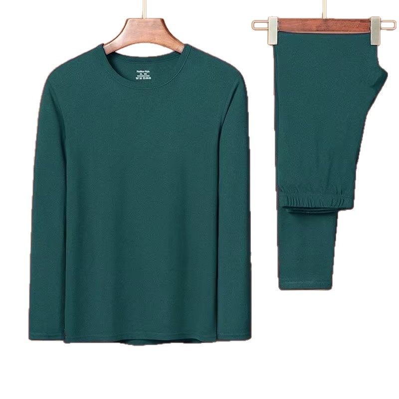 Fuente de fabricantes de chaqueta larga delgada de terciopelo caliente camiseta de cuello redondo camiseta de fondo de doble cara otoño invierno ropa interior cálida para hombres