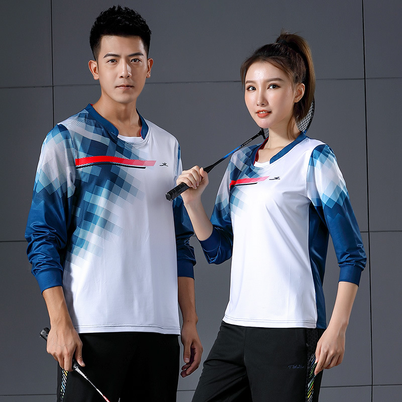 Spring and Autumn Long-Sleeved Volleyball Suit Men's Badminton Suit Long Pants Table Tennis Suit Training Competition Suit Women's Shuttlecock Suit