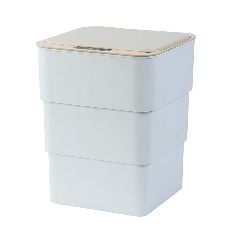 Smart induction garbage can for living room, aromatherapy, foldable storage system, fully automatic