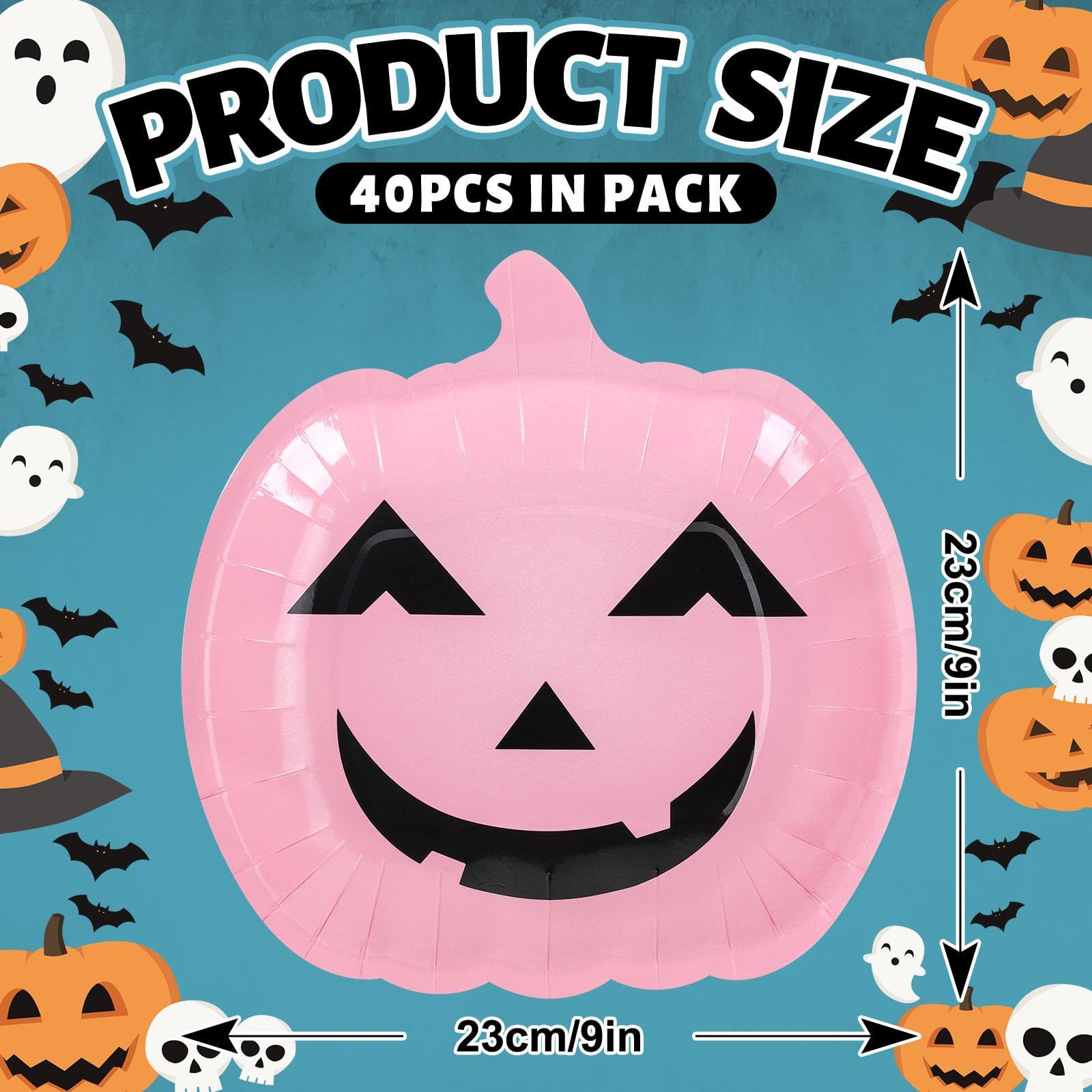 Nuevos productos transfronterizos de Halloween, suministros para fiestas, juegos de vajilla desechables, decoración de fiestas, platos de papel desechables