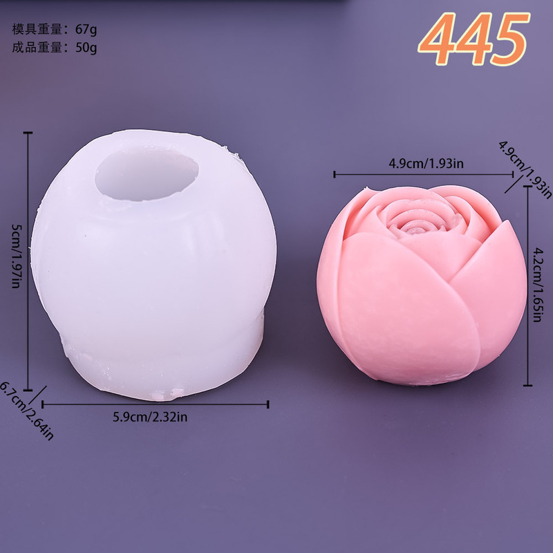 3D 立体スパイラルローズシリコンモールドアロマキャンドル石膏石鹸ムースケーキベーキングモールド|undefined