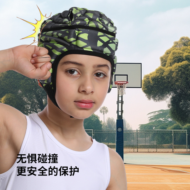 Niños EVA anti-colisión gorra rugby fútbol portero patinaje voleibol esquí casco de equitación deportes cabeza protector