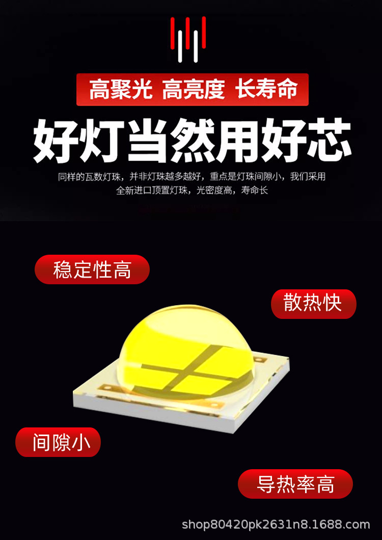 Motorcycle super bright spotlight electric car lights led strong light headlights 12V48v85V external modified battery car lights