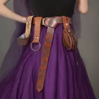 YWZ Хэллоуин средневековый пояс викингов ренессанс пояс COSPLAY искусственный кожаный пояс сумка юбка
