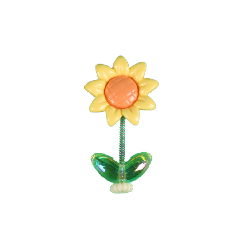 Red en línea lindos girasol adornos de automóviles flores frescas consola central de automóviles espejo retrovisor decoración