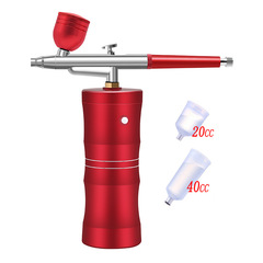 跨境亞馬遜一體式噴筆噴塗工具 美甲模型上色彩繪噴槍注氧儀套裝