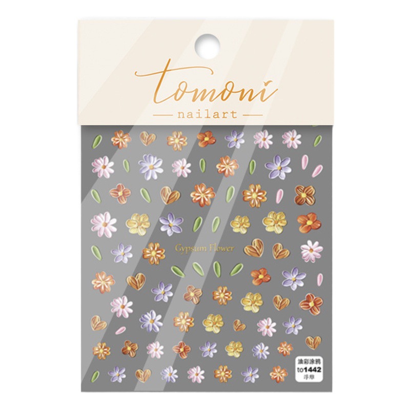 Pegatinas de uñas de estilo japonés en relieve Daisy dibujos animados tridimensional Pooh oso graffiti chica dinosaurio fresco uñas pegatinas