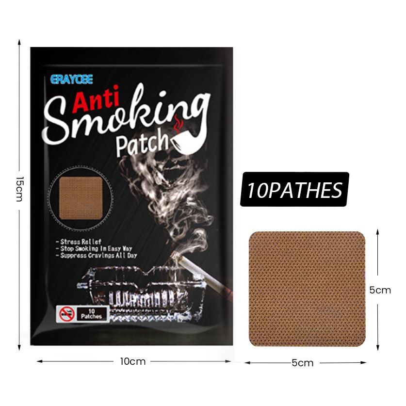 ERAYCEE AliExpress Temu cross-border herbal auxiliary smoke control stickers men and women smoke control stickers 10 stickers/bag