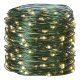 Plug-in Christmas tree green wire light string copper wire star color light string green plant Christmas rattan garden decoration light string