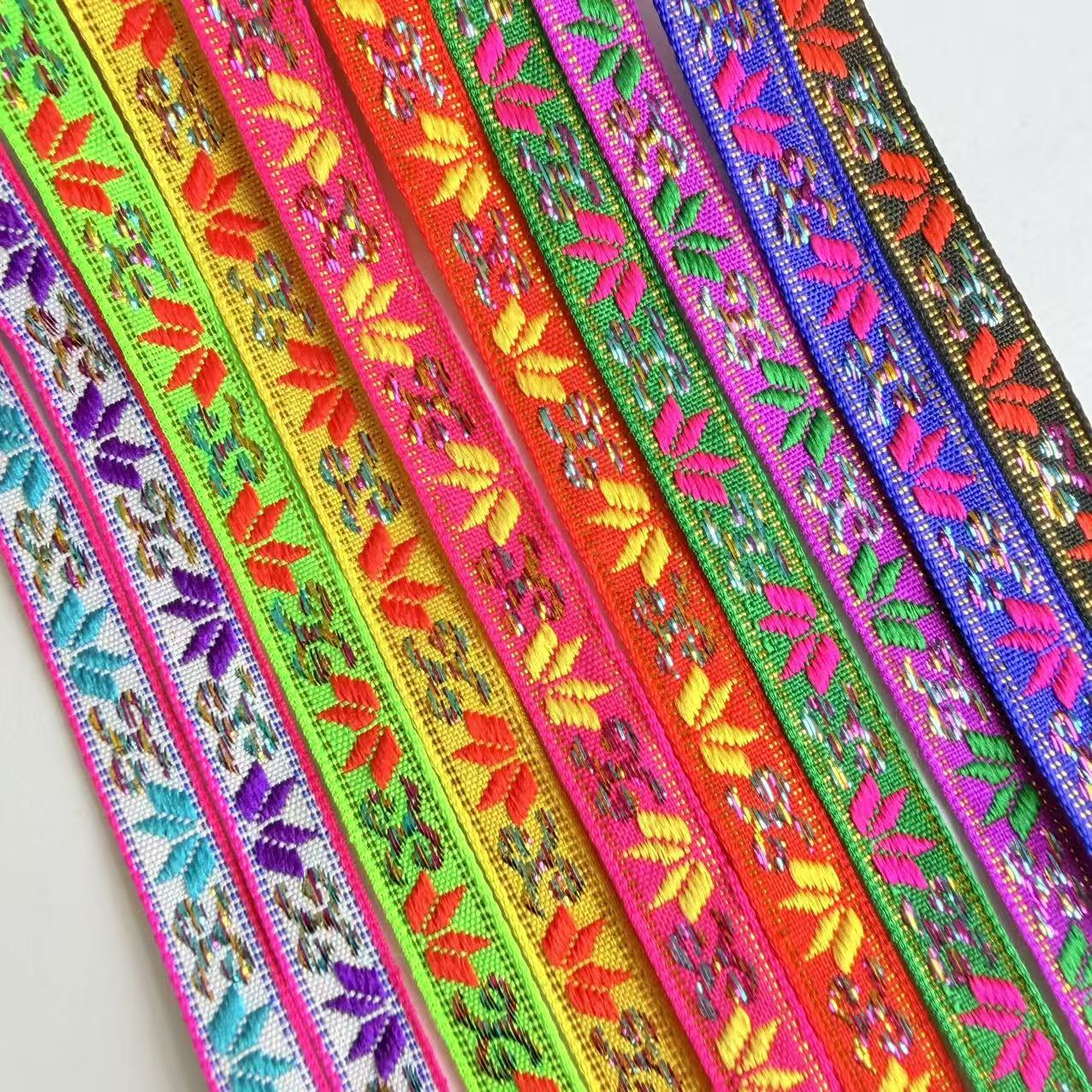Cinta Jacquard de Estilo Étnico de 1 cm, Nylon, Decorativa, para Ropa y Manualidades image 2