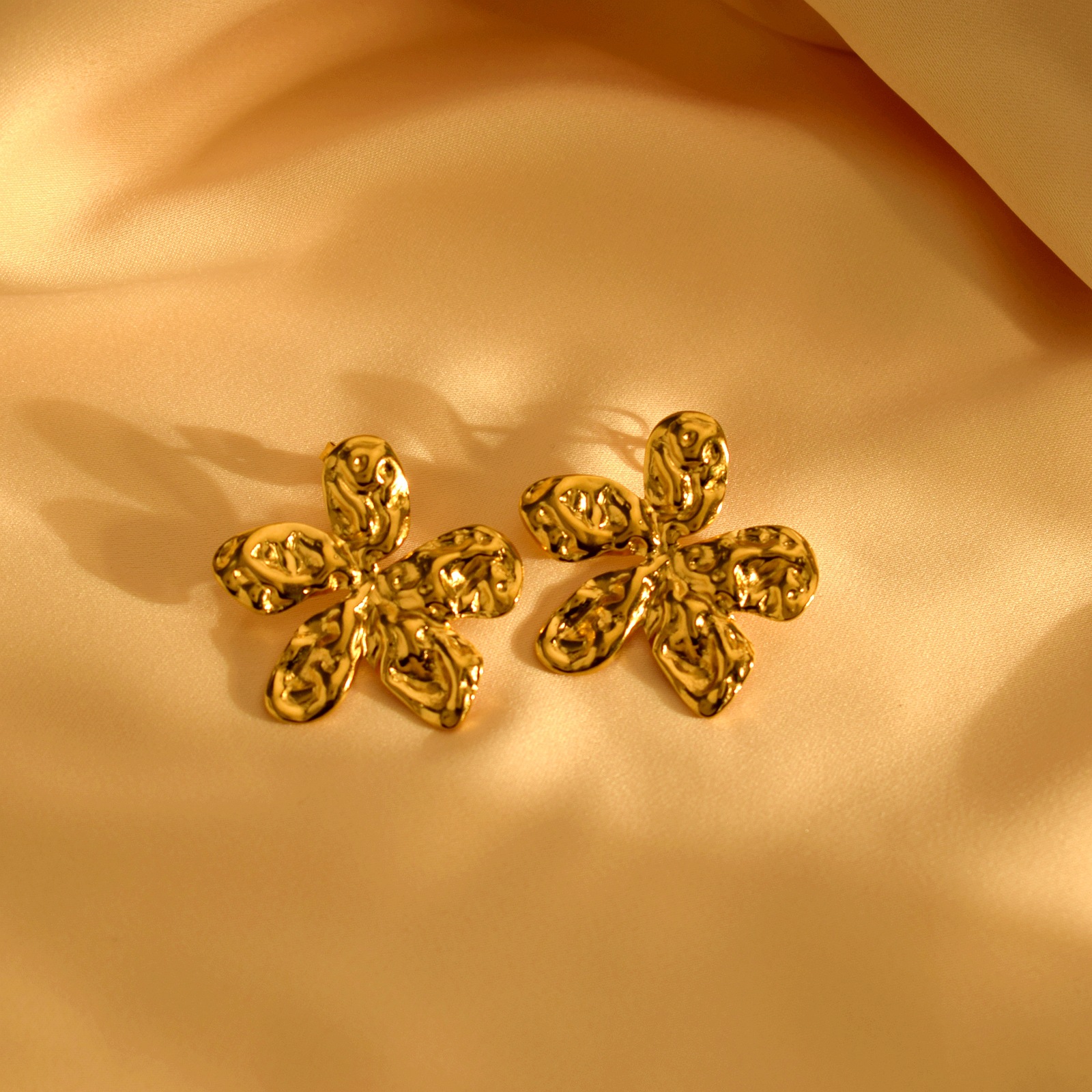 14g Weight 304 Stainless Steel Ear Needle Material Ear Studs Classification 1 Pair Quantity 1 Pair Basic Flower Plating Titanium Steel Ear Studs