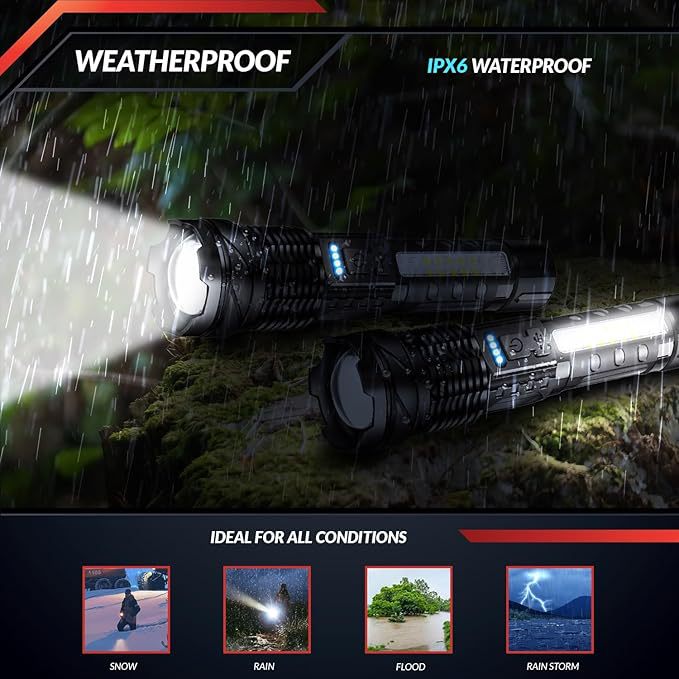 Transfronteriza nueva linterna láser blanco aleación de aluminio zoom remoto al aire libre linterna de luz fuerte batería incorporada de carga