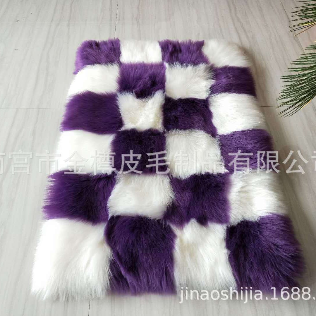 FUENTE Fábrica de lana-como la piel alfombra integrada alfombra de piso ventana de la Bahía manta decorativa de piel de oveja-como la luz alfombra de piso de lujo