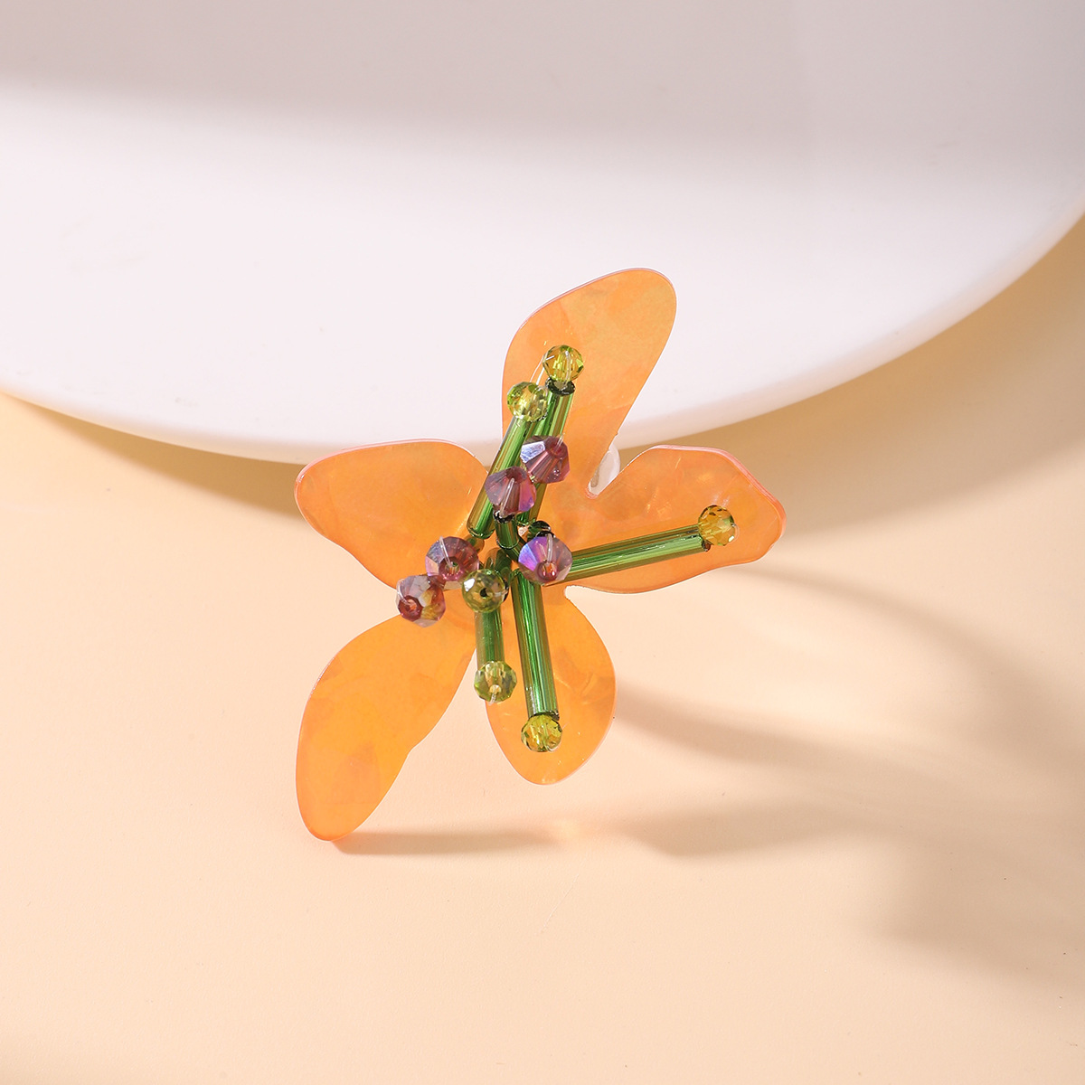 Sweet Flower Resin Handmade Womenu0027S Rings 1 Piece