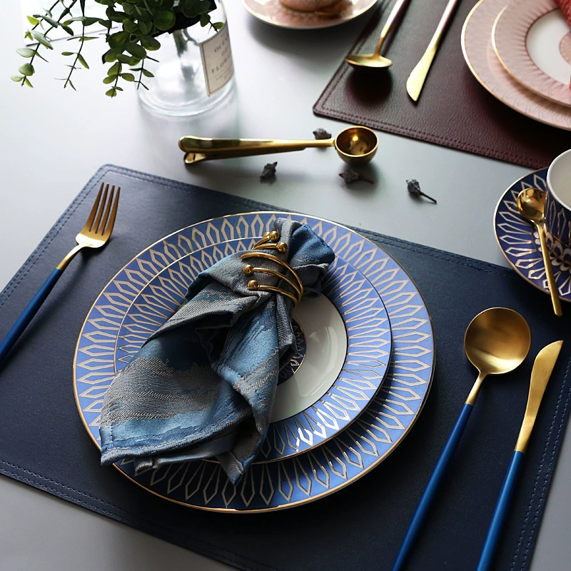 Villa, dinner plate, tableware, set, European style, light luxury style
