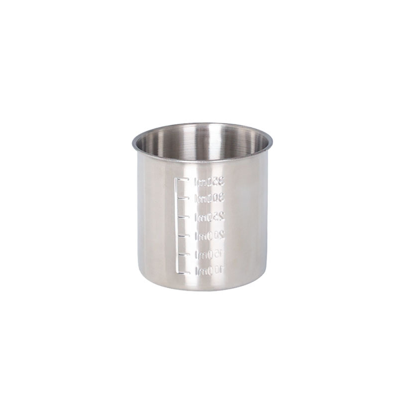 304 taza de medición de escala de acero inoxidable 250ml taza de medicina taza de medición taza de laboratorio para hornear con mango