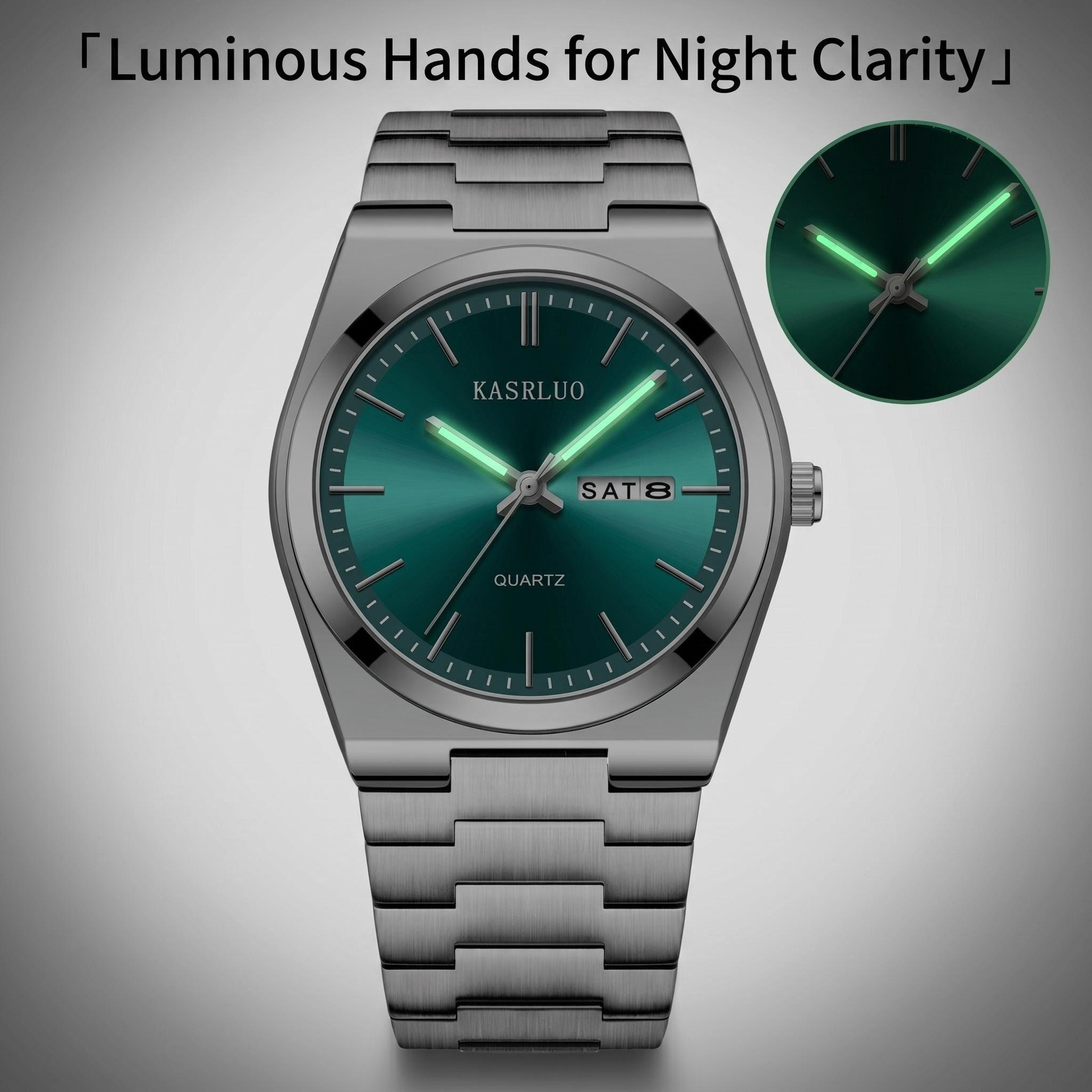Neue Modell Uhr Exportschlager wasserdicht Nachtsicht Kalender Herrenarmbanduhr Business Edelstahl hochwertig trendige Quarz-Armbanduhr