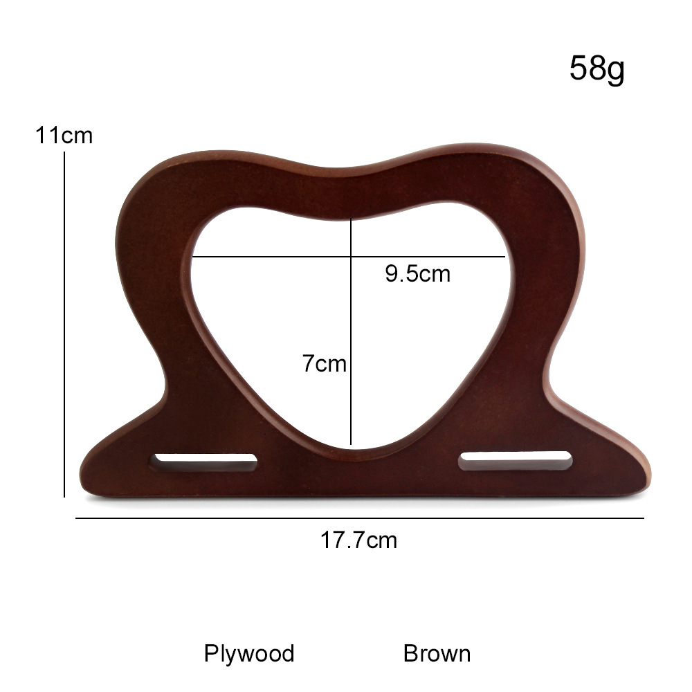 MDF, 홈이 있는 하트 모양 옷걸이, 브라운