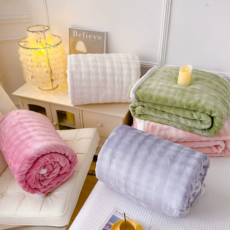 Спотовое молочное бархатное одеяло 280 г простого фланелевого трехмерного одеяла Домашнее одеяло повседневное одеяло для супермаркета одеяло
