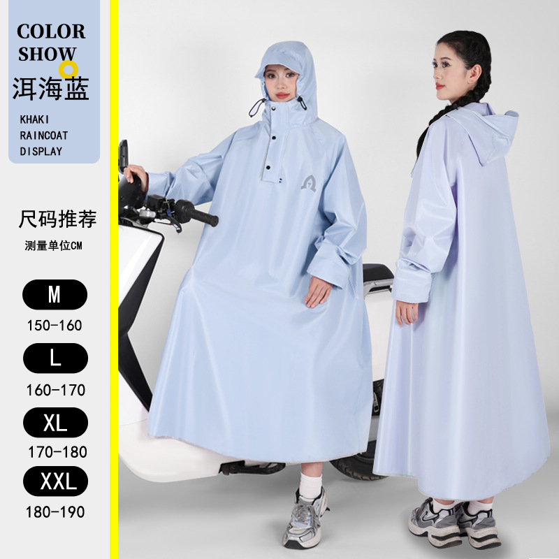 Impermeables con mangas largas, tormenta de cuerpo completo, coche eléctrico, hombres y mujeres engrosados, batería para adultos, coche eléctrico, poncho especial para montar