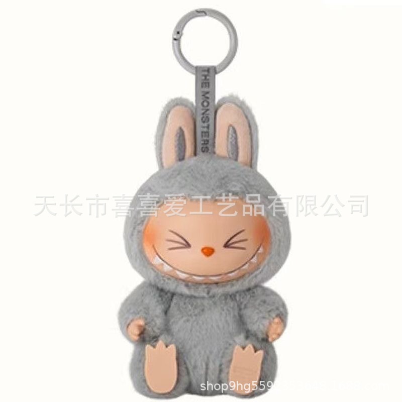 【现货】泡泡拉布布玛特心动马卡龙2代坐坐派对搪胶脸毛绒公仔玩|undefined